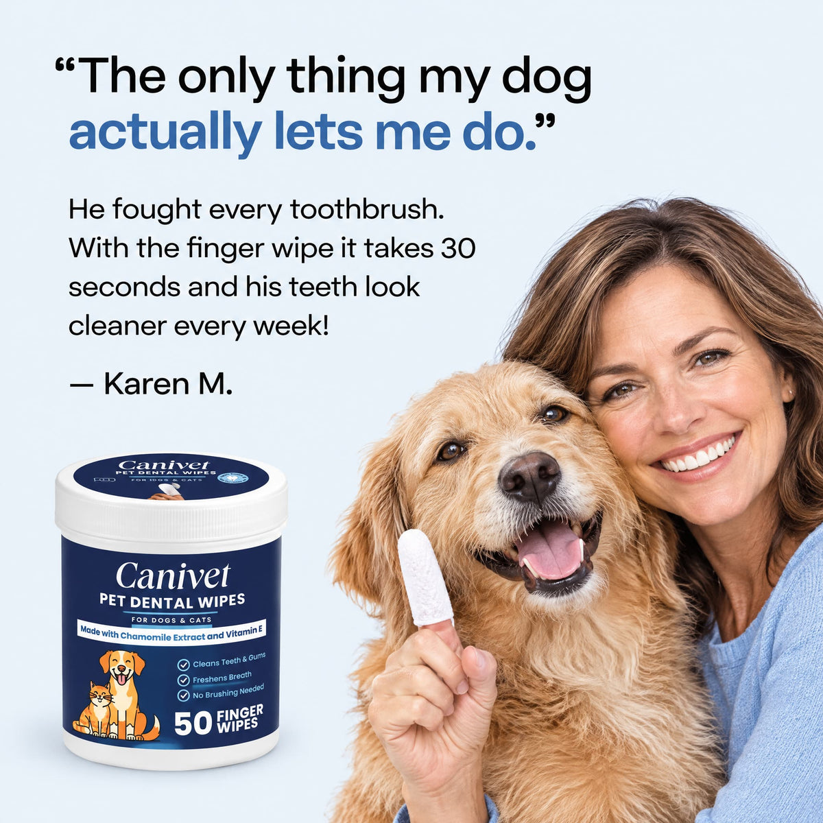 Finger Dental Wipes for Dogs
