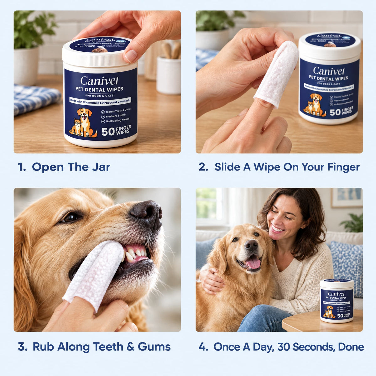 Finger Dental Wipes for Dogs