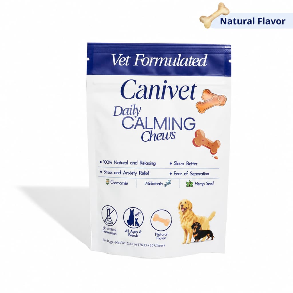 Natural Calming Treats for Dogs - Daily Anxiety & Stress Relief