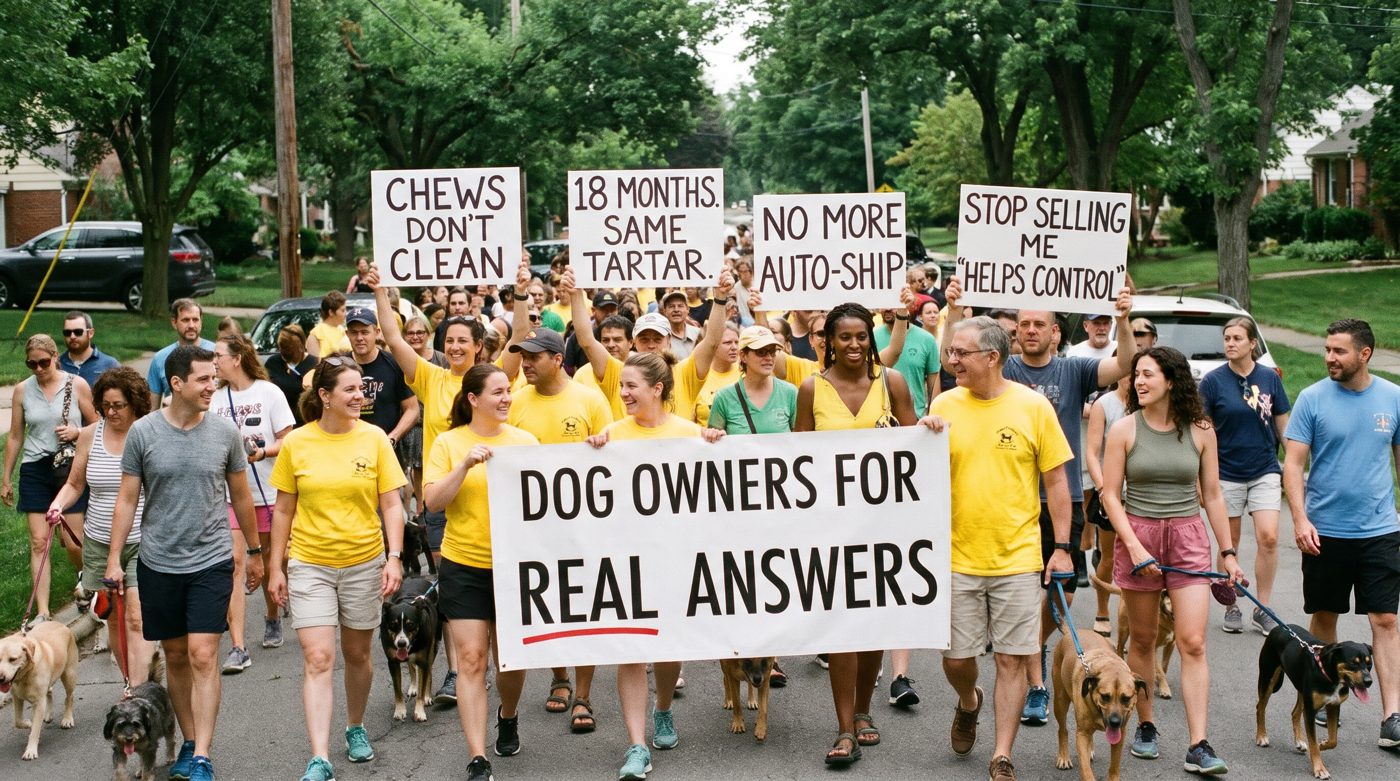 Dog owners are starting to ask why the tartar never leaves.